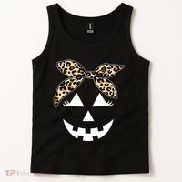 Cheetah Pumpkin Cute Halloween Tank Top thumb 2