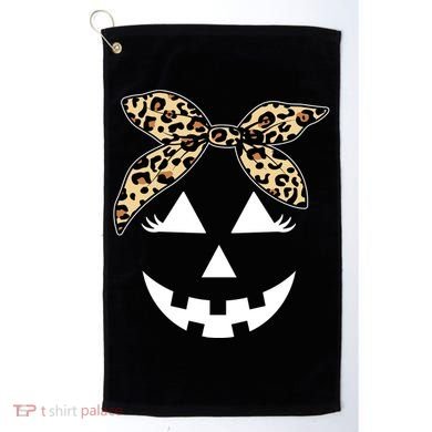 Cheetah Pumpkin Cute Halloween Golf Towel