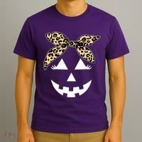 Cheetah Pumpkin Cute Halloween T-Shirt thumb 3