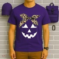 Cheetah Pumpkin Cute Halloween T-Shirt thumb 6