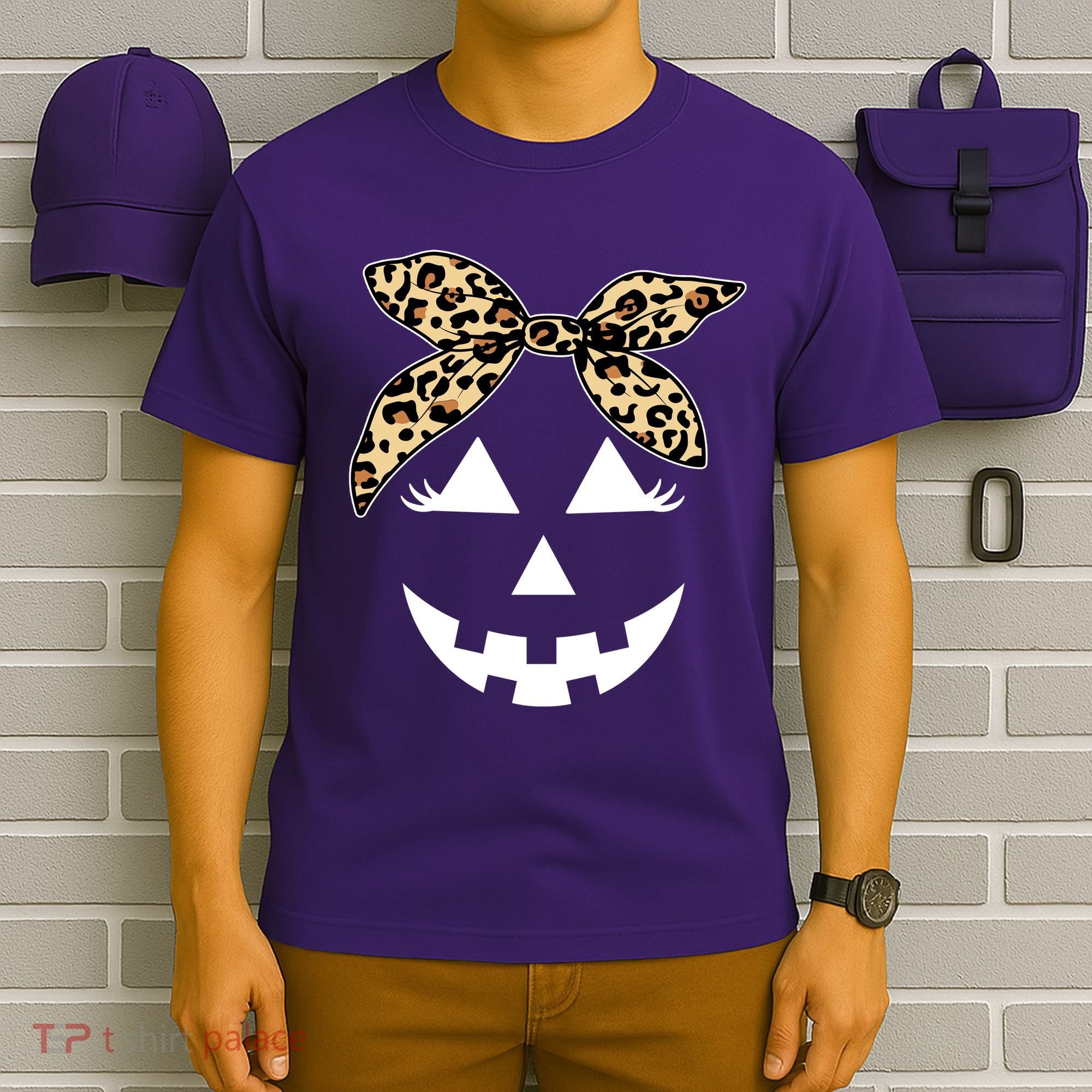 Cheetah Pumpkin Cute Halloween T-Shirt