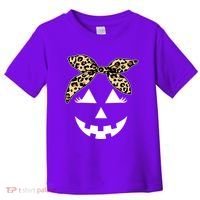 Cheetah Pumpkin Cute Halloween Toddler T-Shirt thumb 0