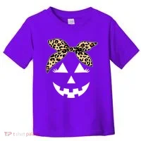 Cheetah Pumpkin Cute Halloween Toddler T-Shirt thumb 0