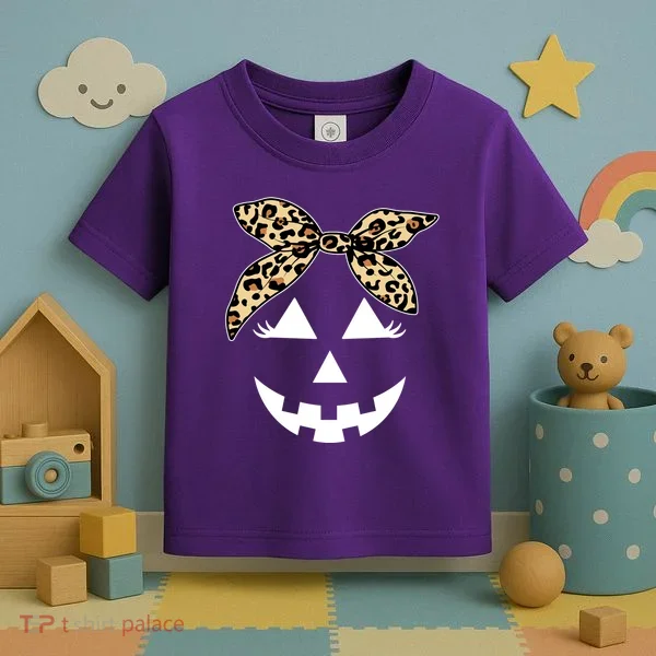 Cheetah Pumpkin Cute Halloween Toddler T-Shirt