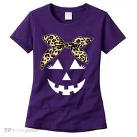 Cheetah Pumpkin Cute Halloween Women's T-Shirt thumb 0