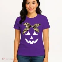 Cheetah Pumpkin Cute Halloween Women's T-Shirt thumb 4