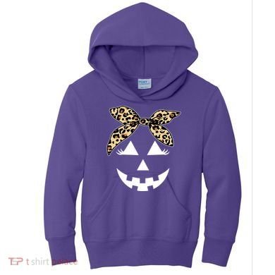 Cheetah Pumpkin Cute Halloween Kids Hoodie
