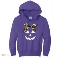 Cheetah Pumpkin Cute Halloween Kids Hoodie thumb 0