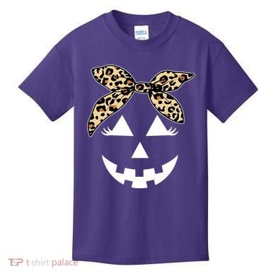 Cheetah Pumpkin Cute Halloween Kids T-Shirt