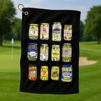 Canned Pickles Canning Season Pickle Jar Lovers Golf Towel thumb 1
