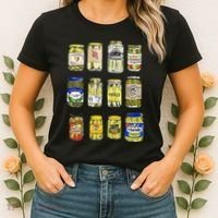 Canned Pickles Canning Season Pickle Jar Lovers Women's T-Shirt thumb 2