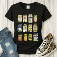 Canned Pickles Canning Season Pickle Jar Lovers Women's T-Shirt thumb 3