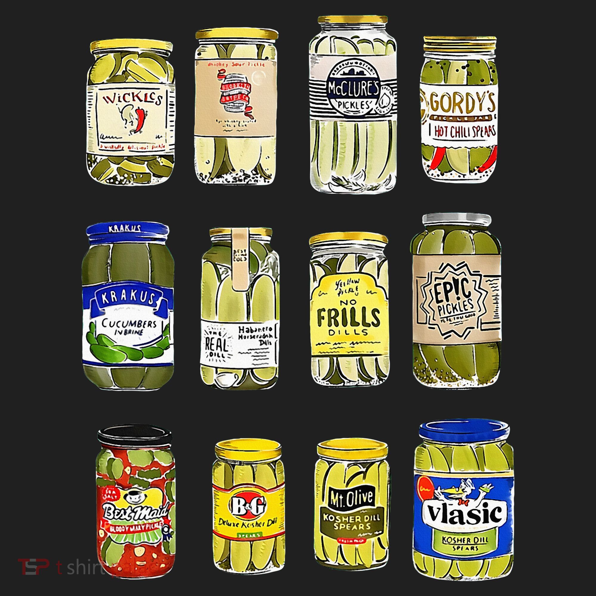 Canned Pickles Canning Season Pickle Jar Lovers Kids Long Sleeve Plaid Pajama Set