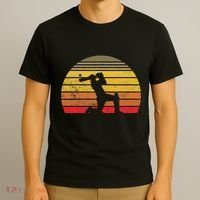 Cricket Player Cricket Sport Vintage Cricket T-Shirt thumb 3