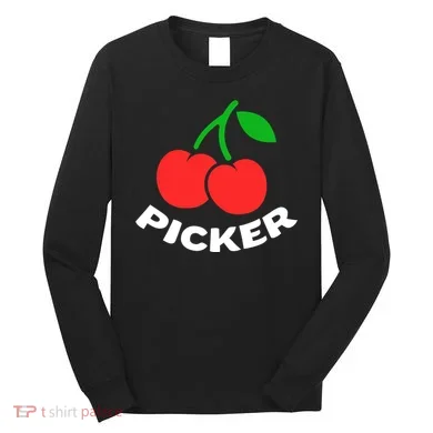 Cherry Picker Cherries Fruit Picking Long Sleeve Shirt