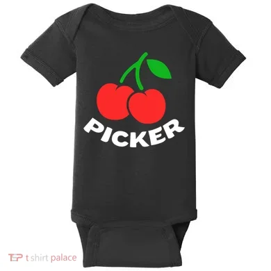 Cherry Picker Cherries Fruit Picking Baby Bodysuit