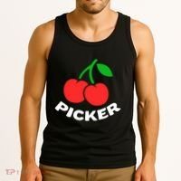 Cherry Picker Cherries Fruit Picking Tank Top thumb 3
