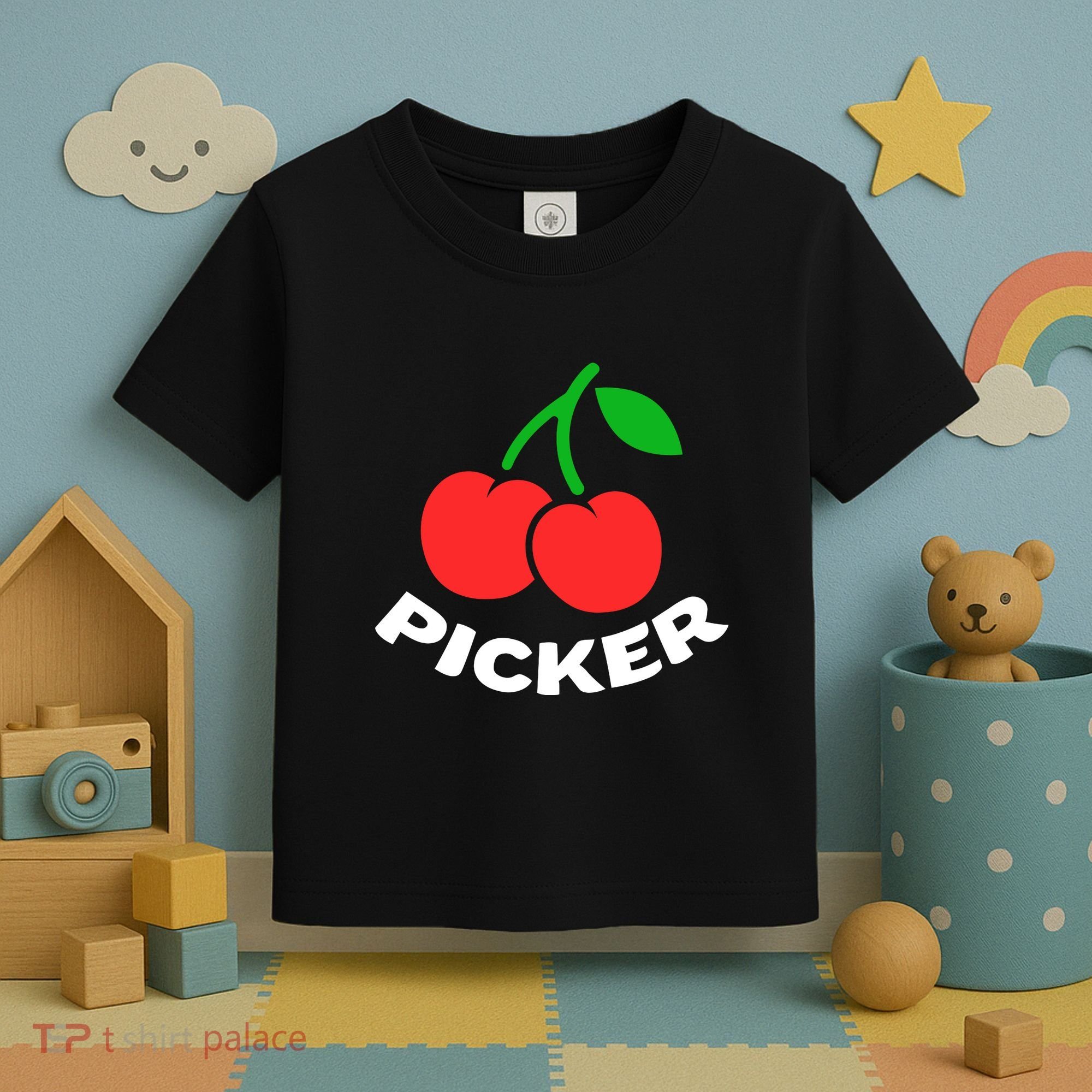 Cherry Picker Cherries Fruit Picking Toddler T-Shirt