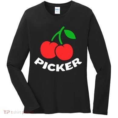 Cherry Picker Cherries Fruit Picking Women's Long Sleeve Shirt