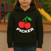 Cherry Picker Cherries Fruit Picking Kids Hoodie thumb 3
