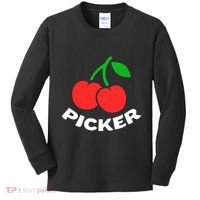 Cherry Picker Cherries Fruit Picking Kids Long Sleeve Shirt thumb 0