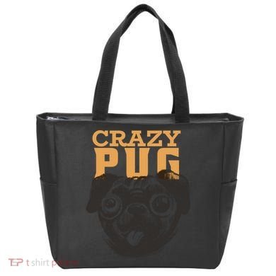 Crazy Pug Tote Bag