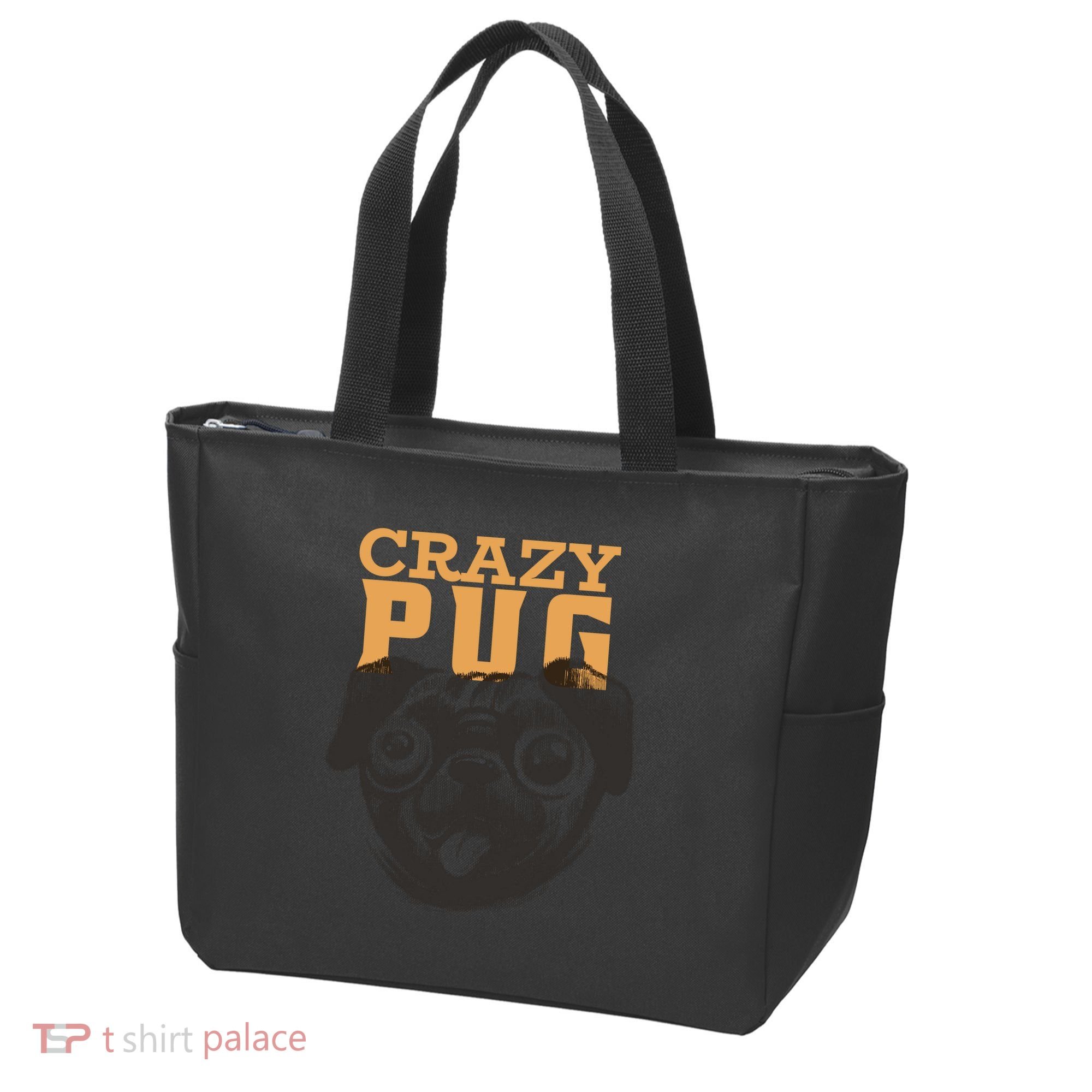 Crazy Pug Tote Bag