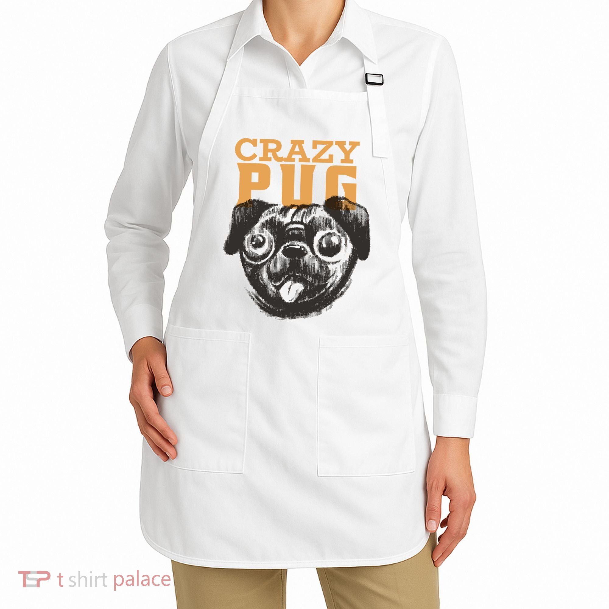 Crazy Pug Apron