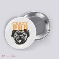Crazy Pug Button thumb 0