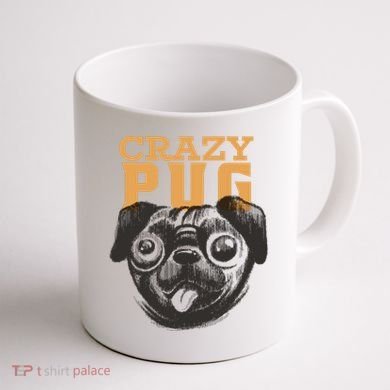 Crazy Pug Coffee Mug back