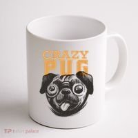 Crazy Pug Coffee Mug thumb 1