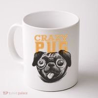Crazy Pug Coffee Mug thumb 0