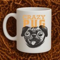 Crazy Pug Coffee Mug thumb 2