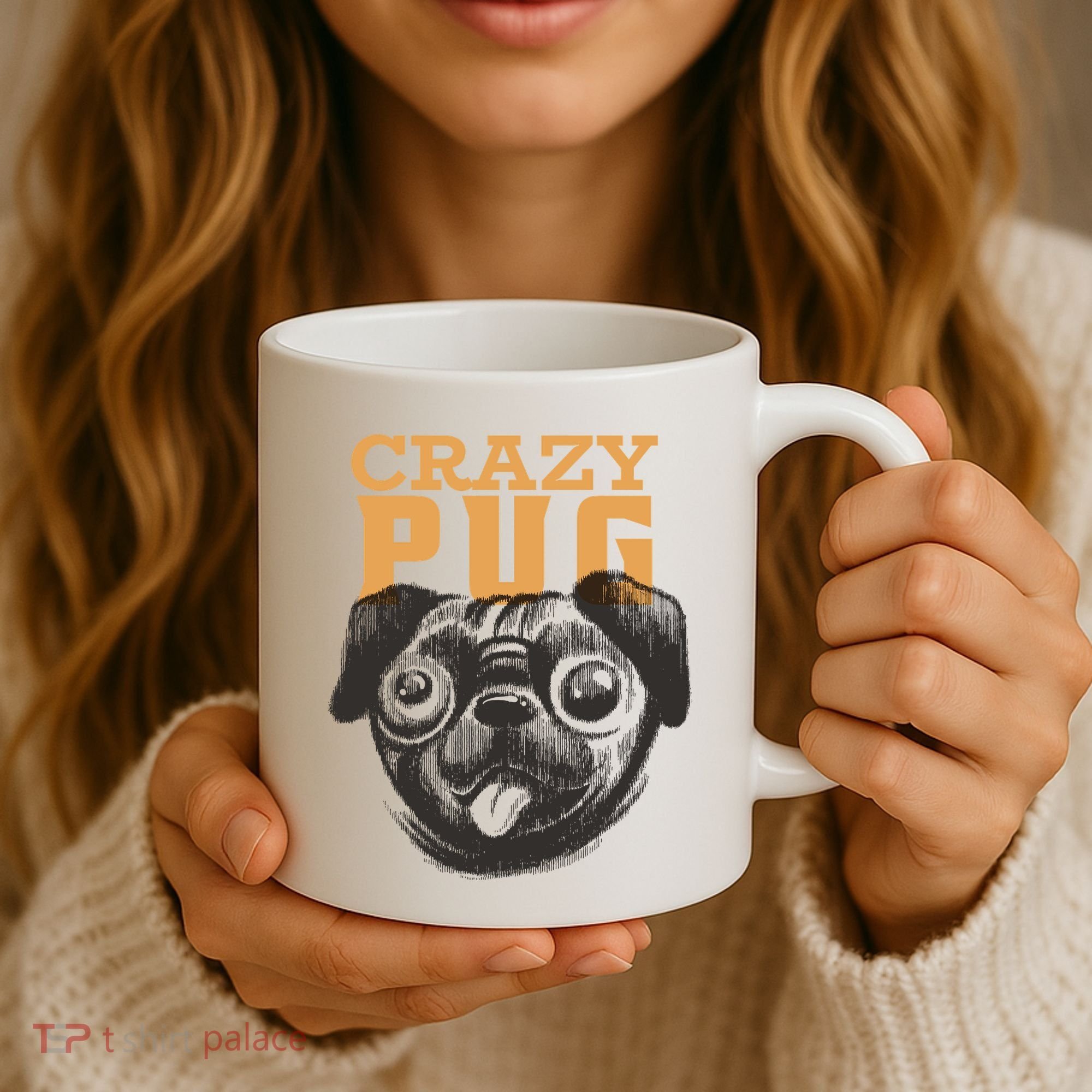 Crazy Pug Coffee Mug