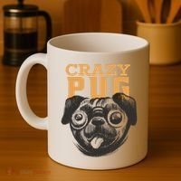 Crazy Pug Coffee Mug thumb 4