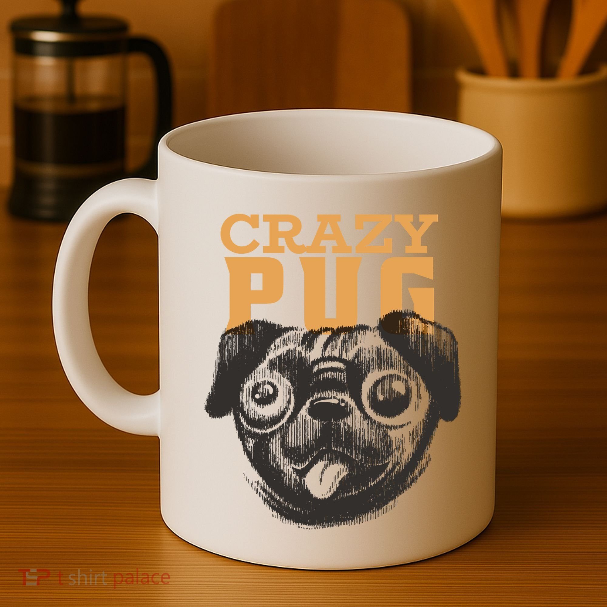 Crazy Pug Coffee Mug