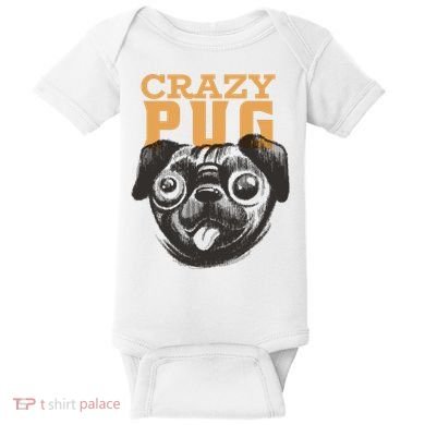 Crazy Pug Baby Bodysuit