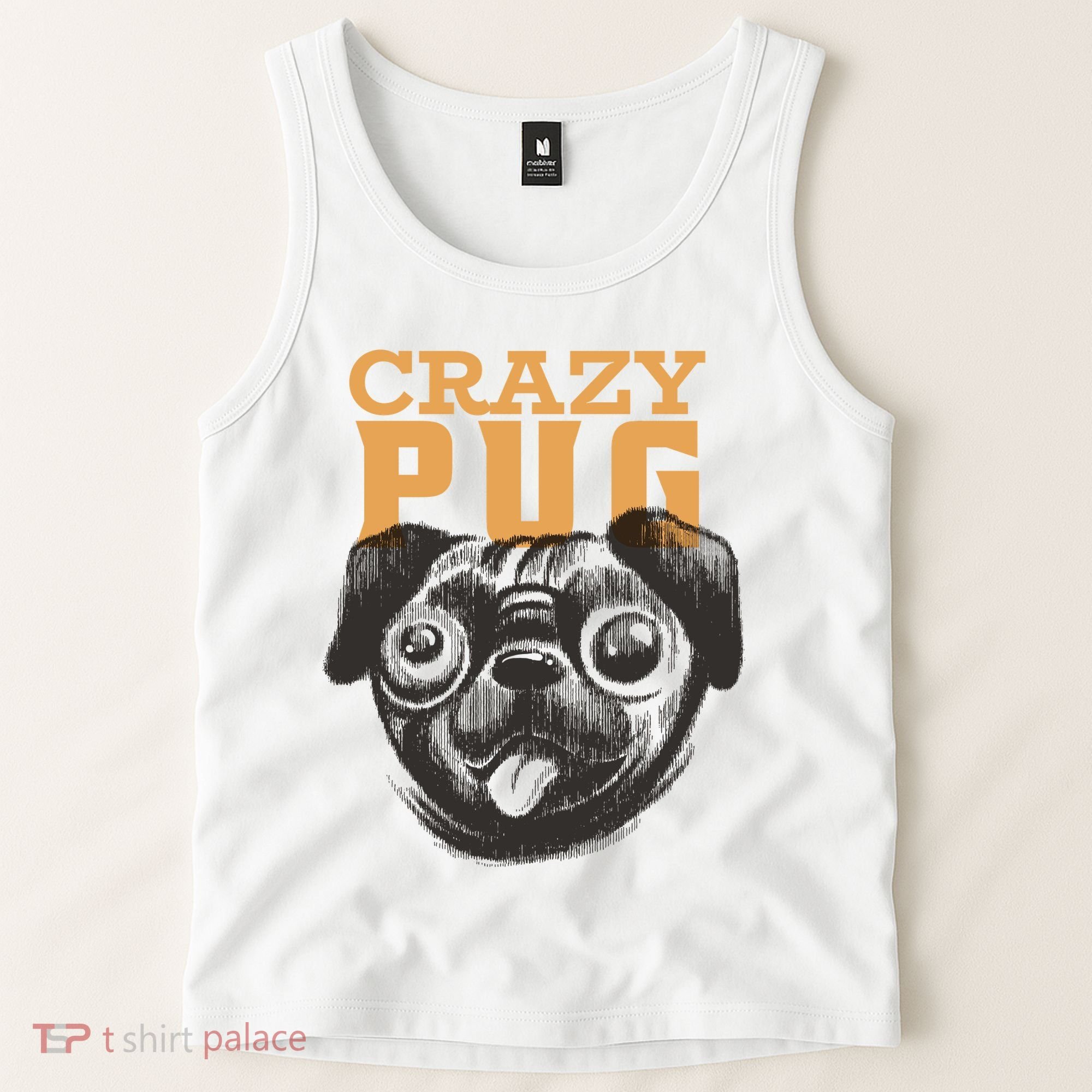 Crazy Pug Tank Top