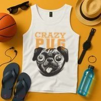 Crazy Pug Tank Top thumb 4