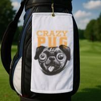 Crazy Pug Golf Towel thumb 2