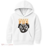 Crazy Pug Kids Hoodie thumb 0