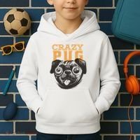 Crazy Pug Kids Hoodie thumb 2