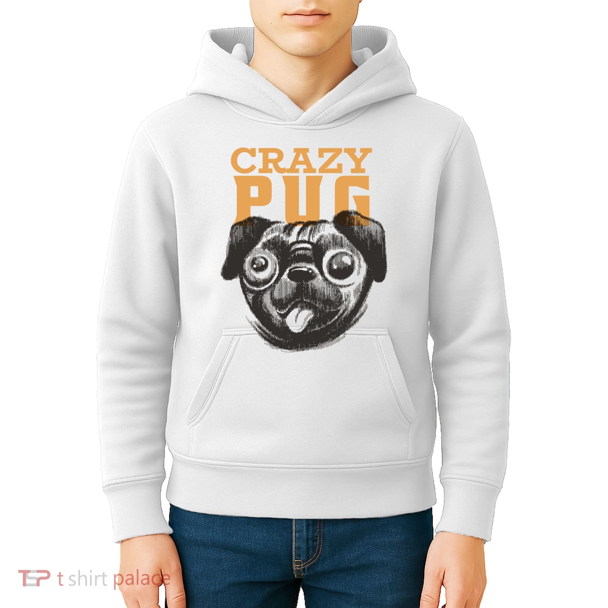 Crazy Pug Kids Hoodie