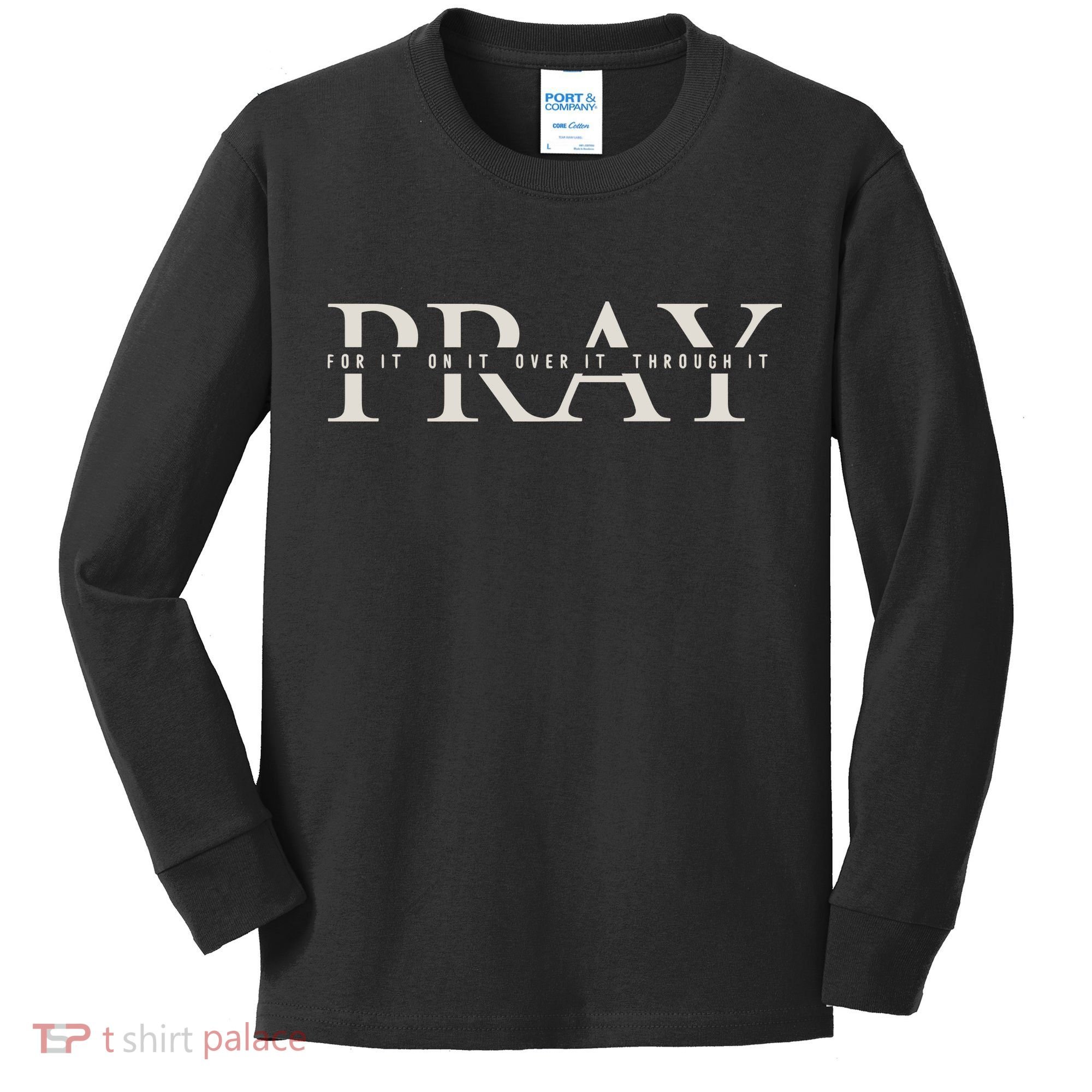 Christian Pray Kids Long Sleeve Shirt