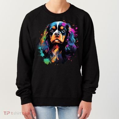 Cute Painted Cavalier King Charles Spaniel Women's Sweatshirt
