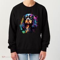 Cute Painted Cavalier King Charles Spaniel Women's Sweatshirt thumb 0