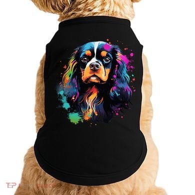 Cute Painted Cavalier King Charles Spaniel Doggie Tank