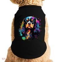 Cute Painted Cavalier King Charles Spaniel Doggie Tank thumb 0