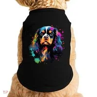 Cute Painted Cavalier King Charles Spaniel Doggie Tank thumb 0