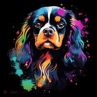 Cute Painted Cavalier King Charles Spaniel Backpack thumb 2